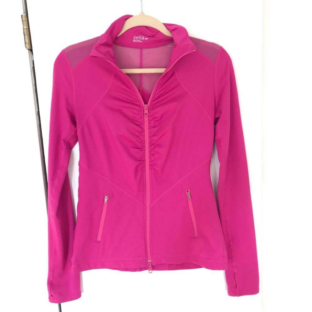 Zella pink small zip up jacket